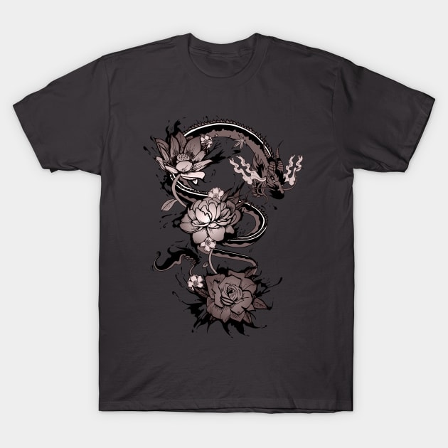 Yokai Dragon T-Shirt by dankdesigns